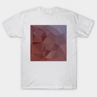 Indian Red Abstract Low Polygon Background T-Shirt